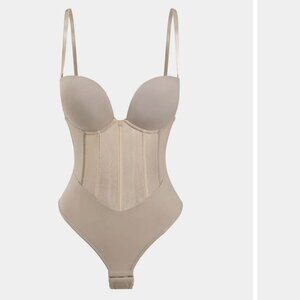 Mesh Patchwork Corset Bustier Bodysui